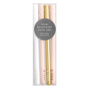 Kikki.K Slim Ballpoint Pens 4pk Essentials Seafoam