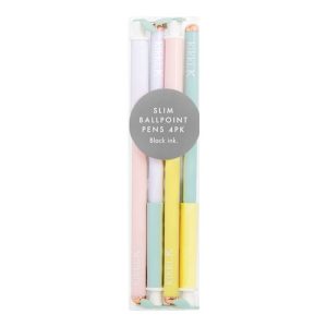 Kikki.k Slim Ballpoint Pens 4pk Out Of Office Multi
