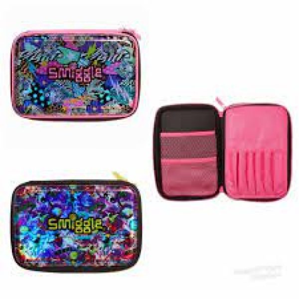 Smiggle Pencil Case Hard Top Double Up Galaxy