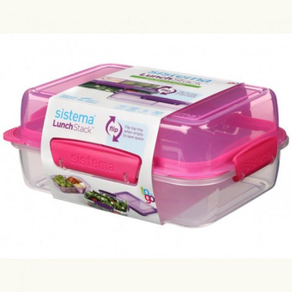 Sistema Lunch Stack To Go Rectangle 1.8L (Flip & Nest)