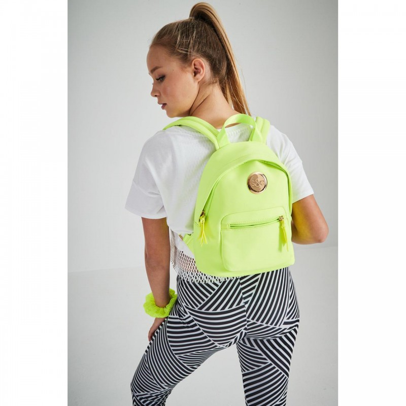 Sophie emma Neon Backpack Yellow Grocery Box