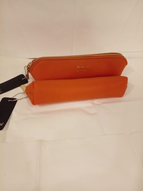 sportsgirl orange cosmatic bags