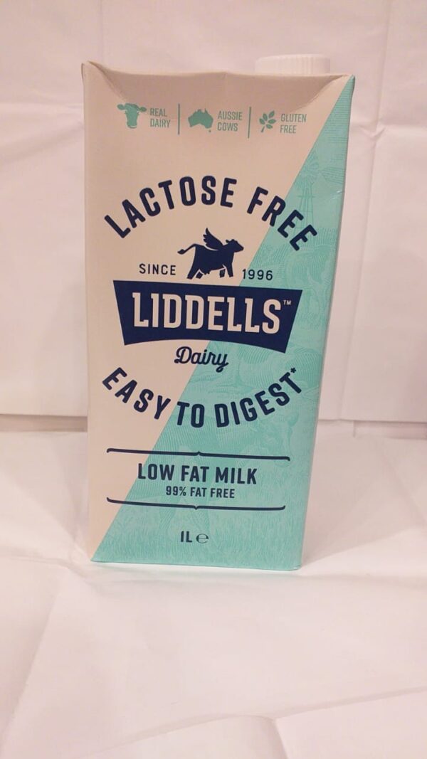 Liddells Lactose Free Low Fat Milk 1L