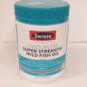 Swisse Odourless Wild Fish Oil 1000mg - 200 Capsules
