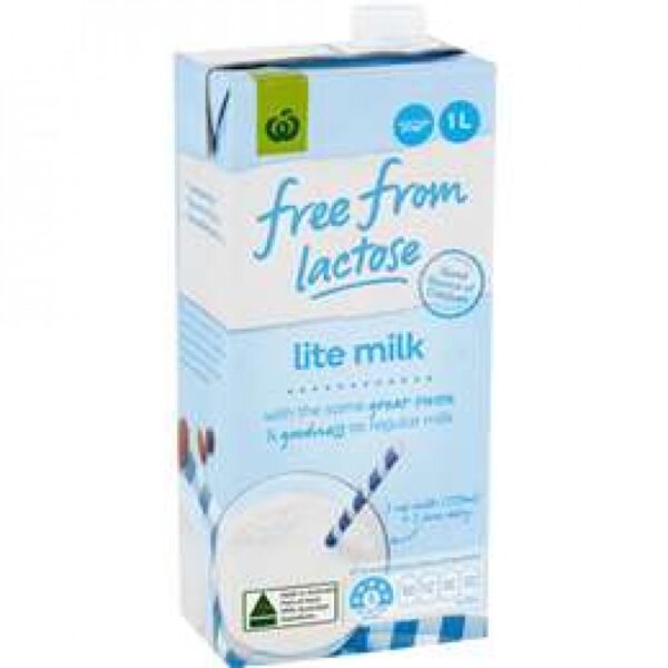Woolworths Free From Lactose Lite Milk 1L