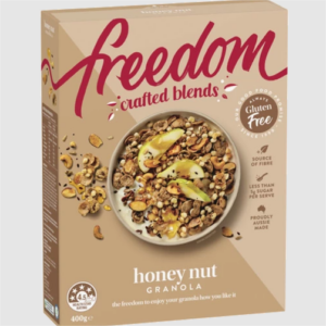 Freedom Crafted Blends Gluten Free Honey Nut Granola 400g