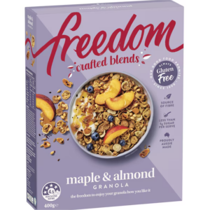 Freedom Crafted Blends Gluten Free Maple & Almond Granola 400g